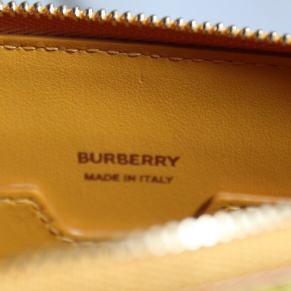 NWT Burberry TB Monogram Lizard Embossed Leather Pouch Shoulder Bag Lemon - Picture 11 of 12